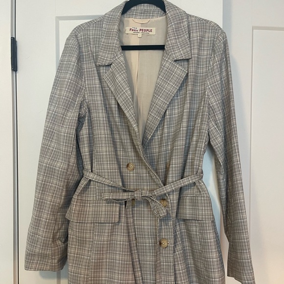Free People Jackets & Blazers - Free People Olivia Neutral Printed Blazer